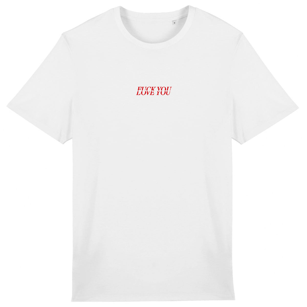 Lightweight unisex white T-shirt - Fuck / Love