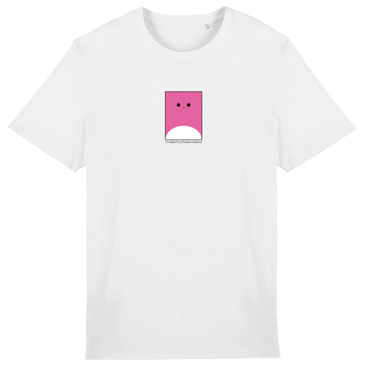 Lightweight unisex white T-shirt - I'm About To Choose Violence