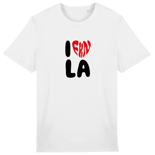 Lightweight unisex white T-shirt - I FKN LOVE LA