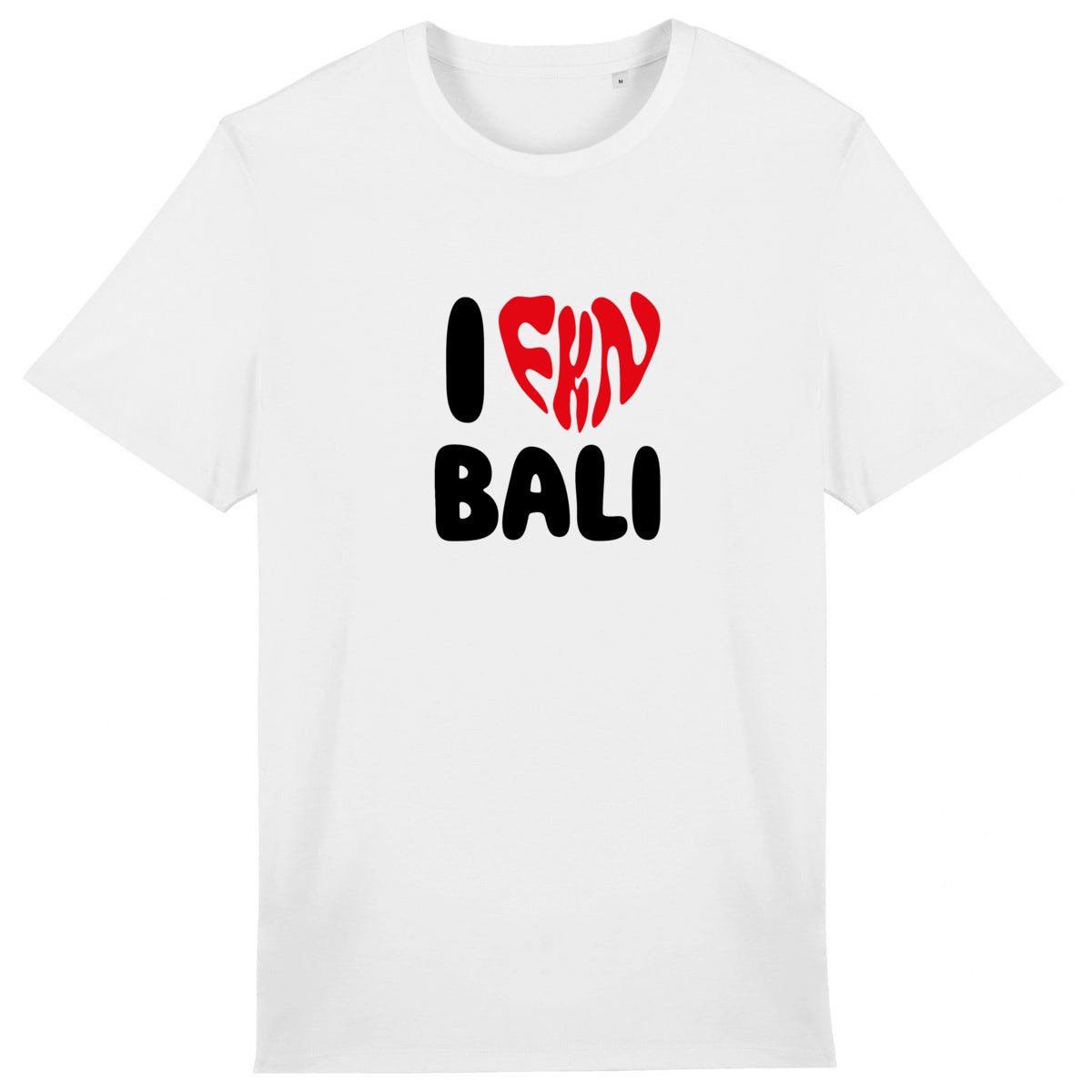 Lightweight unisex white T-shirt - I FKN LOVE BALI