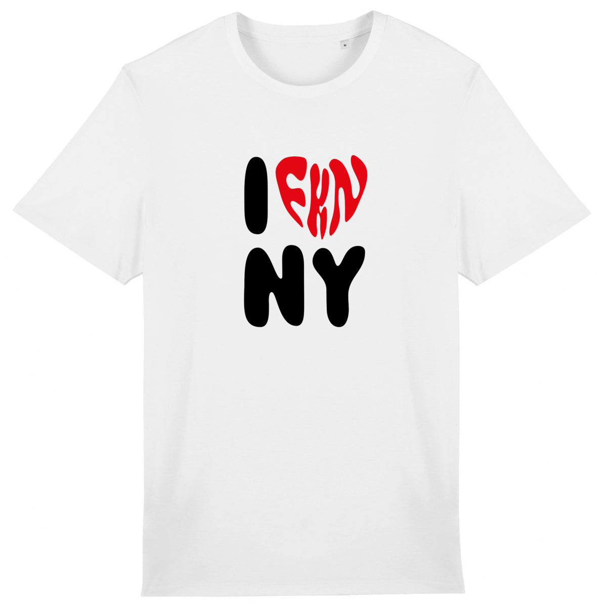 Lightweight unisex white T-shirt - I FKN LOVE NY