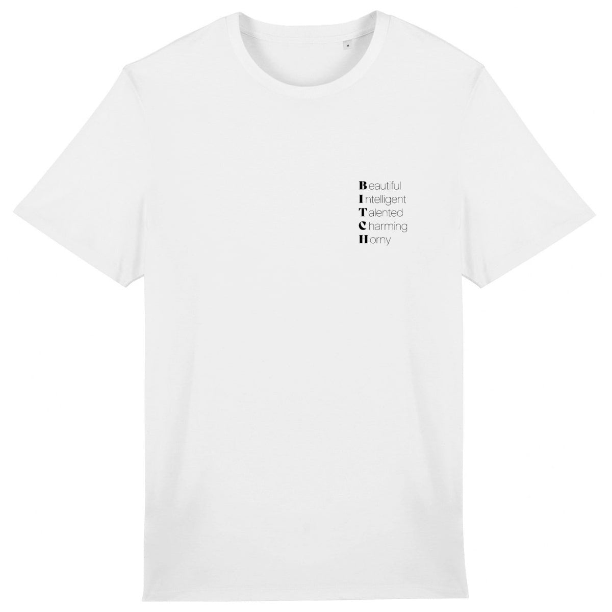 Lightweight Unisex White T-Shirt - BITCH