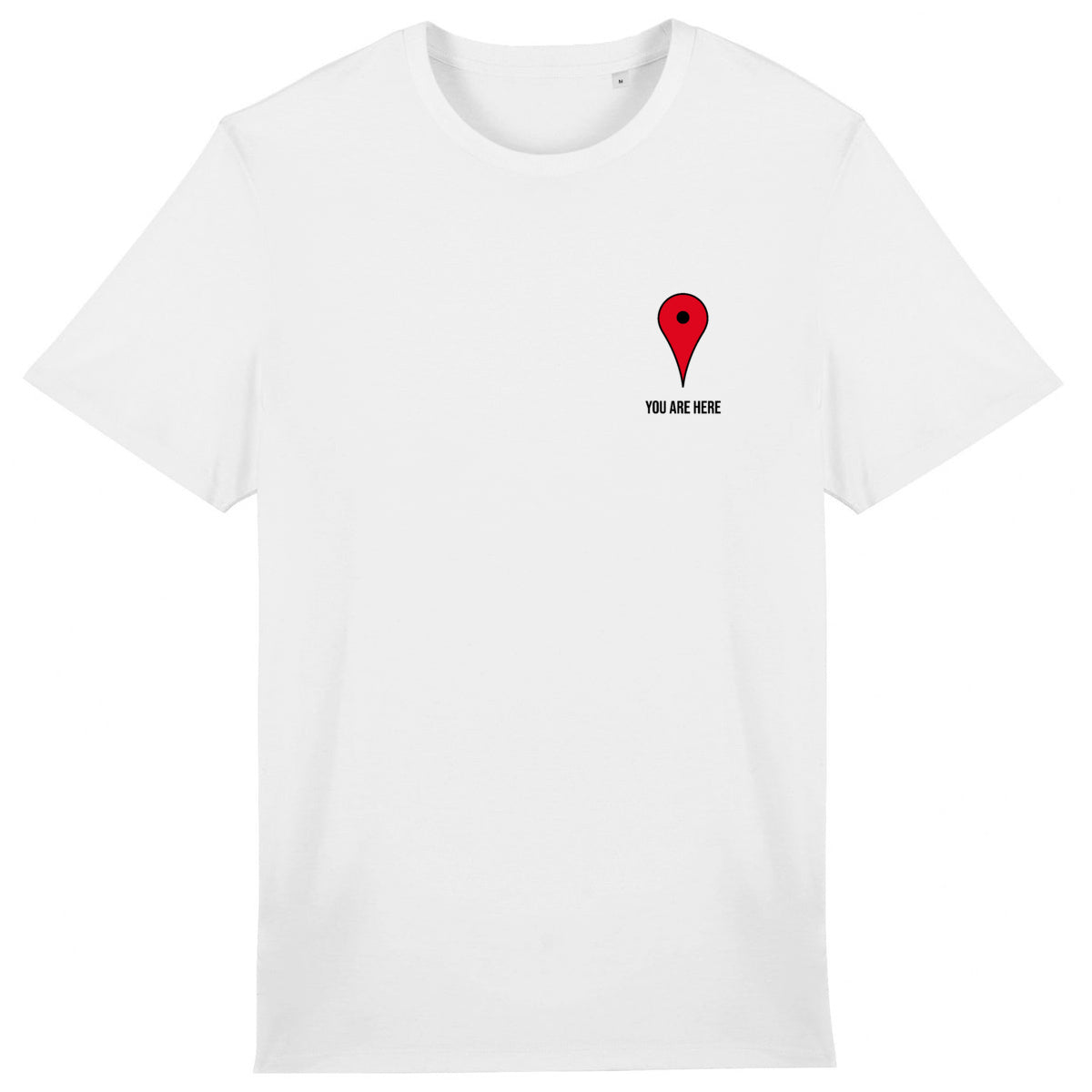 Lightweight unisex white T-shirt - You Are Here Design