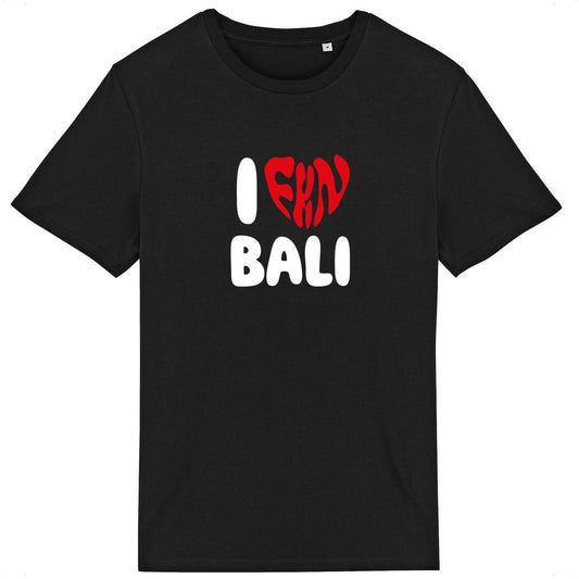 Lightweight unisex black T-shirt - I FKN LOVE BALI