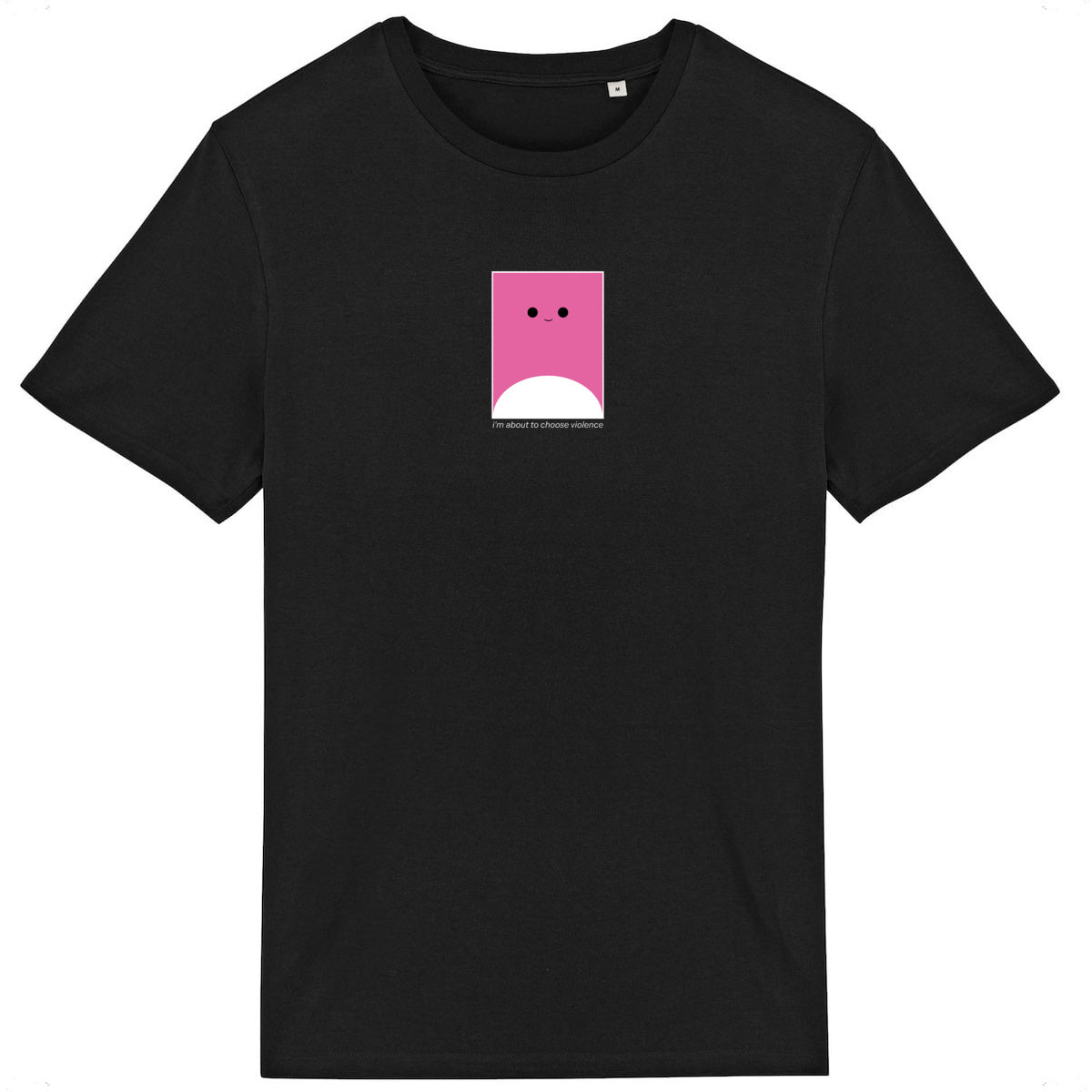Lightweight unisex black T-shirt - I'm About To Choose Violence